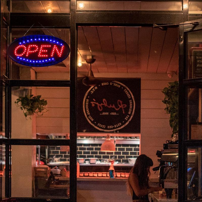 Vibrant LED Neon Open Sign with Flashing & Steady Lights - Perfect for Business Visibility