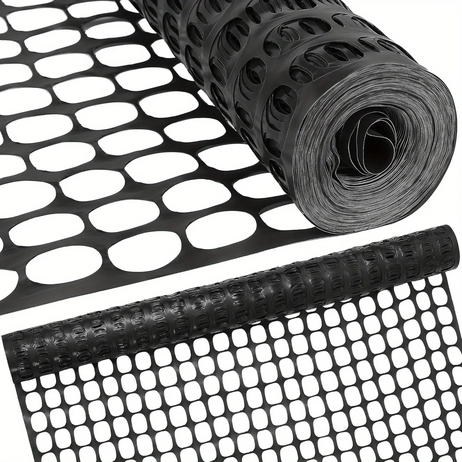 Plastic Fence, Temporary Fence, Chicken Fence, 4x50 FT Roll, Snow Fence, Fencing, Safety Fence, Construction Fence, Plastic Garden Fence, Plastic Fencing, Plastic Mesh Fence, Netting, Black