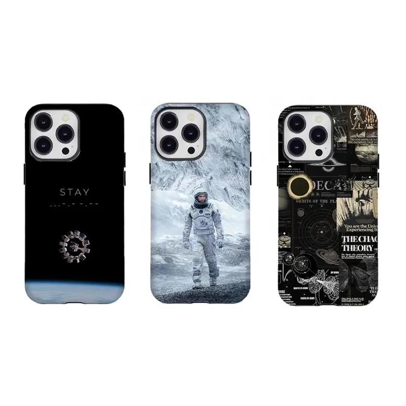Interstellar Movie Custom Phone Case - Space Sci-Fi Aesthetic, Wireless Charging Compatible, Shock Resistance Protection for iPhone 17/16/15/14/13/12/11 and for Samsung Galaxy S21-S25, Vintage Space Fan Gift