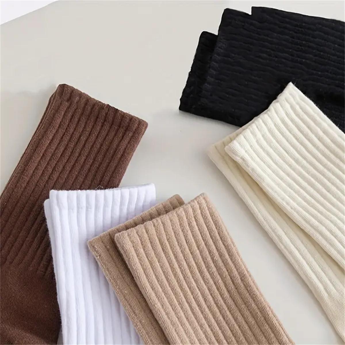 1 Pairs of Fashionable Long Socks for Men - Easy to Use & Clean, Simple & Versatile, Knitted Fabric, Classic Stripes, Daily Wear, Beige Plain Outfit Chainsaw