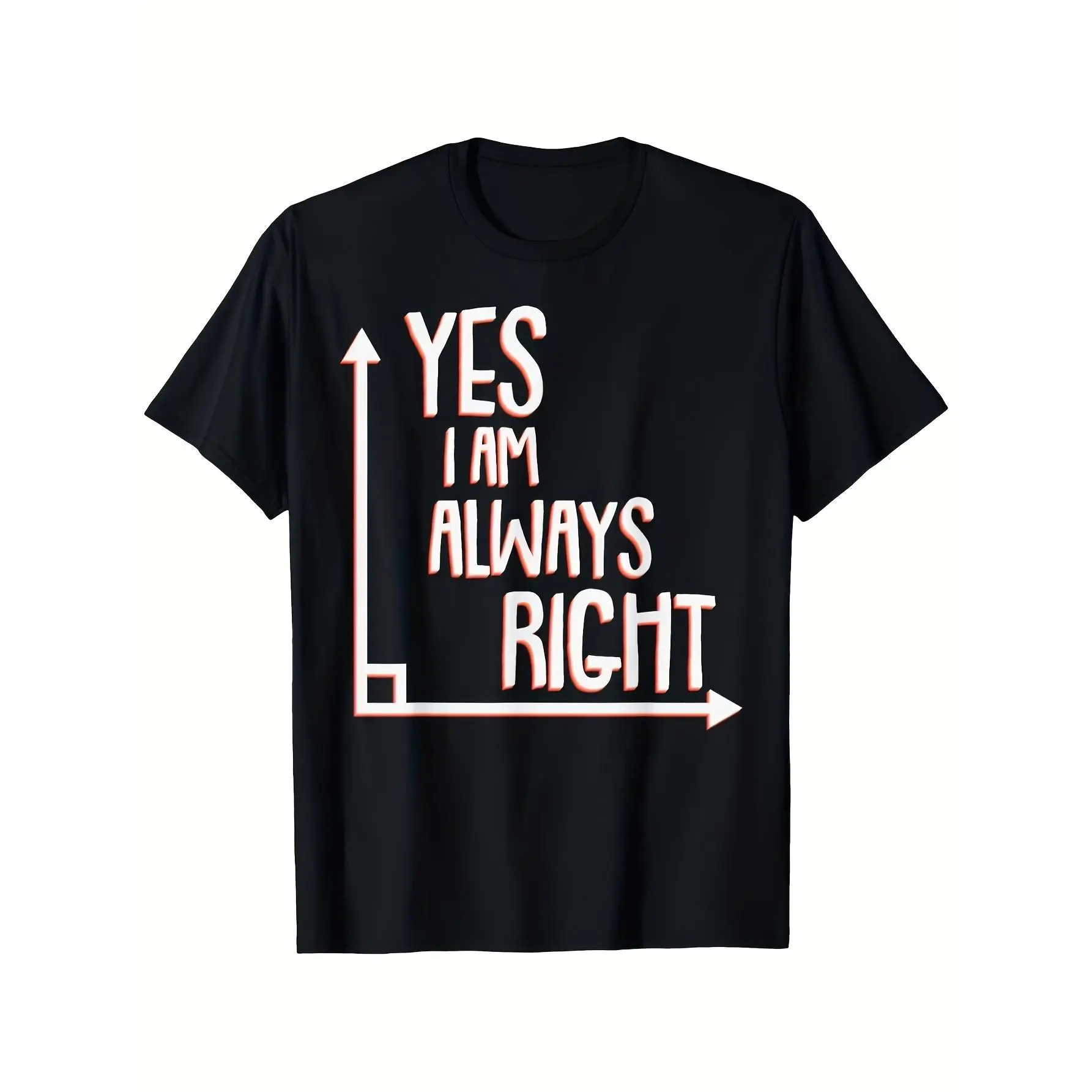Funny Math Teacher Gift YES I AM ALWAYS RIGHT Graphic Tee with Arrow Heavyweight Sm Shirt for Nerds Programmers Mathematicians Loose Fit Men S T Shirt (XL XXXXXL) Machine WComfortable Tee GraphicSame Style 2026 Summer Shirt Sleeved Printed T Shirt