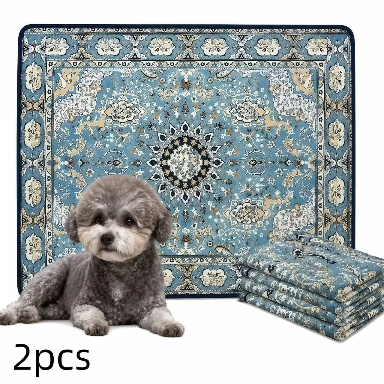 2pcs Washable Dog Urinal Pads, Absorbent Reusable Training Pads, Non-Slip Pet Bedding for Puppy Training, Elderly Dog Care, Waterproof Leak-Proof