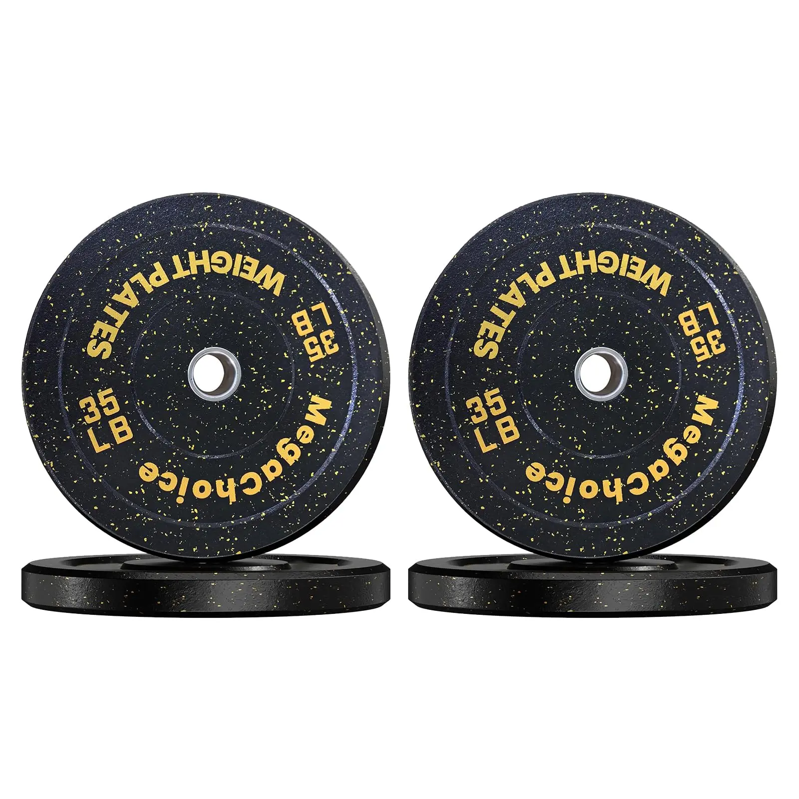 2-Inch Functional Bumper Plates - 140LB Barbell Compatible Set (35LB*4 Multi-Size Options), Precision Fit Rubber Weight Plates for Gym Workouts, Home & Commercial Use