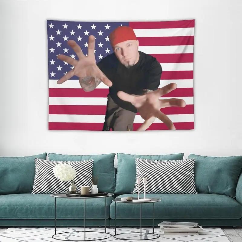 Flair Hub Limp Nu Metal Bizkit Tapestries, 90's Vintage Graphic Posters, Retro Aesthetic Wall Hanging, Funny Flag Banner for Home Decor 30"x40" Print Peach