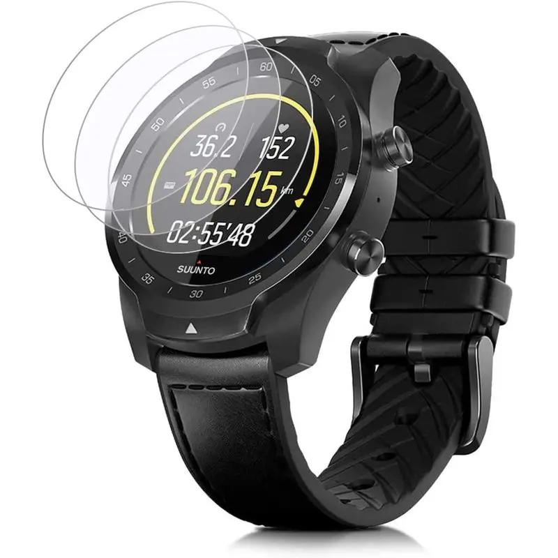 Universal Round Watch HD Tempered Glass Screen Protector, Anti-Scratch, Anti-Fingerprint, 38mm Diameter (3 Pack)