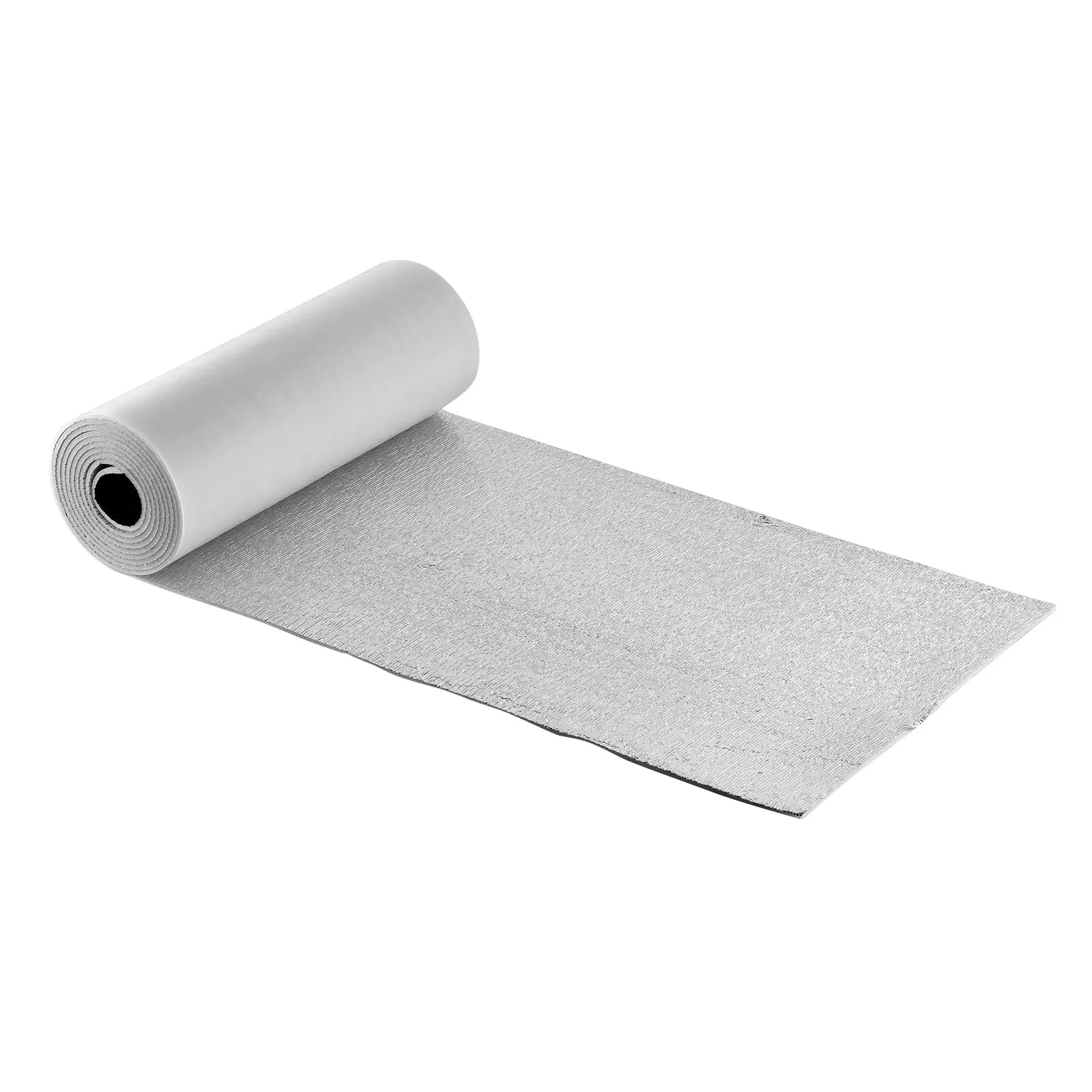 Reflective Insulation Roll, Aluminum Foil + EPE Foam + White PE Film Construction, 2 Car Garage Door Thermal Insulation Kit, 3-in-1 Design, Aluminum Coated+PE Film Finish