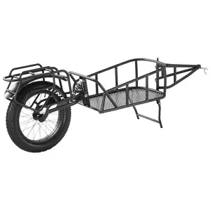 VEVOR Bike Cargo Trailer, 70 lbs Load Capacity, Heavy-Duty Bicycle Wagon Cart, Compact Storage & Quick Release Structure with Universal Hitch, 20" Wheels, Fits Most Bike Wheels, Carbon Steel Frame