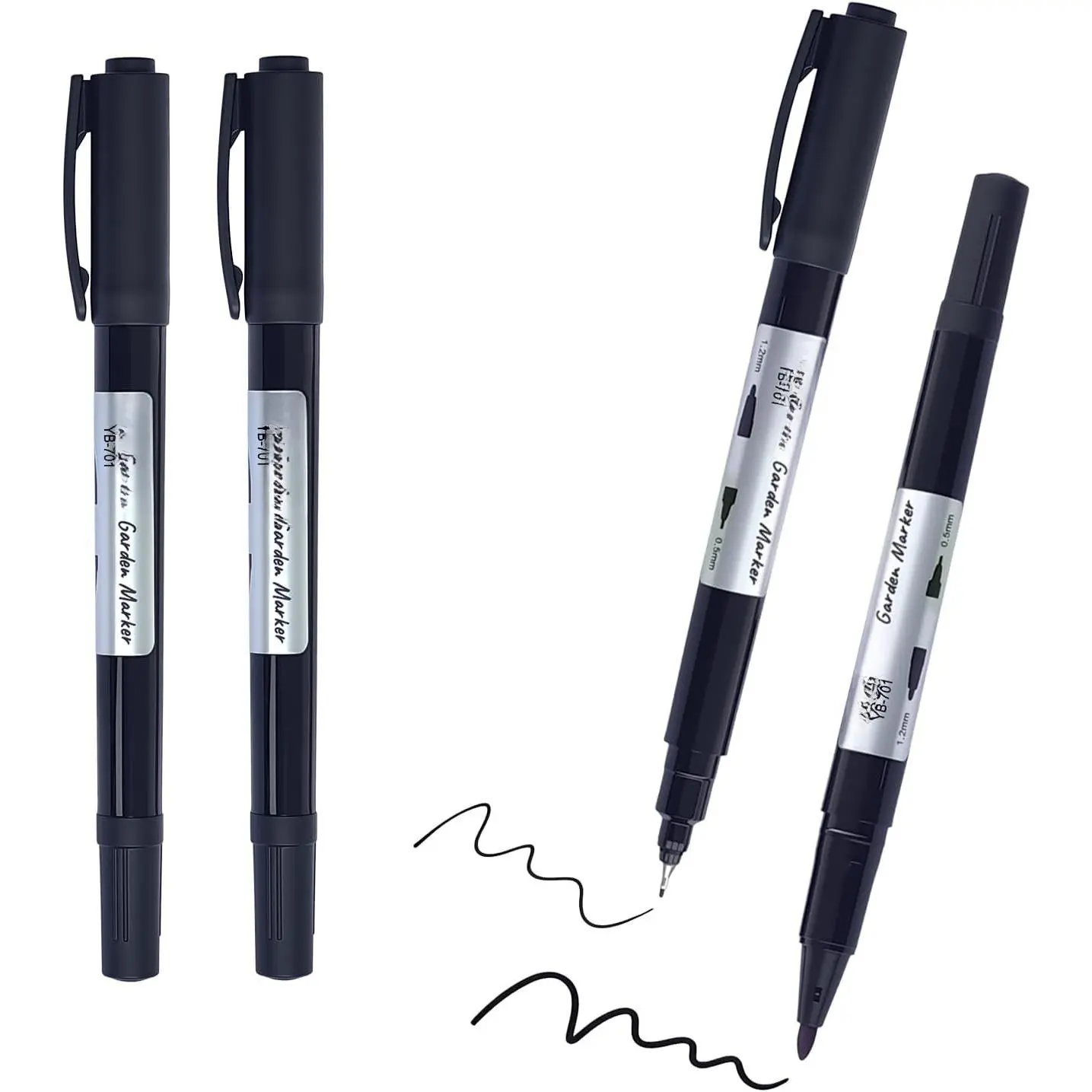 2 Pack Garden Markers Permanent Markers Black For Garden  Labels