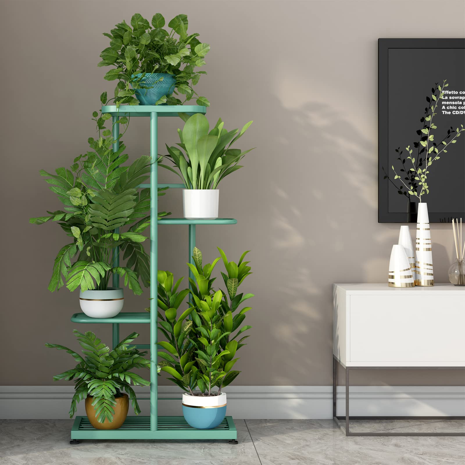Plant Stand Indoor Outdoor Metal 4 Tier 5 Potted Multiple Flower Pot Holder Shelf Planter Display Shelving Unit for Patio Garden Corner Balcony Living Room【A001】 Deals For You Days Plant Stand Indoor Outdoor Metal 4 Tier 5 Potted Multiple Flower Pot Holder Shelf Planter Display Shelving Unit for Patio Garden Corner Balcony Living Room【A001】 Deals For You Days