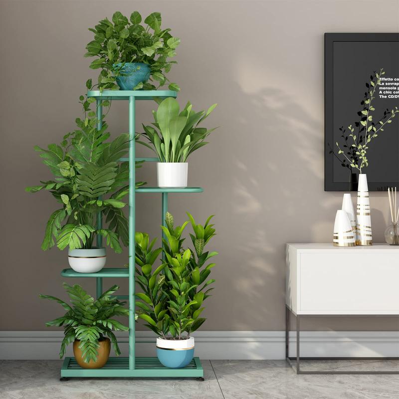 Plant Stand Indoor Outdoor Metal 4 Tier 5 Potted Multiple Flower Pot Holder Shelf Planter Display Shelving Unit for Patio Garden Corner Balcony Living Room【A001】 Deals For You Days