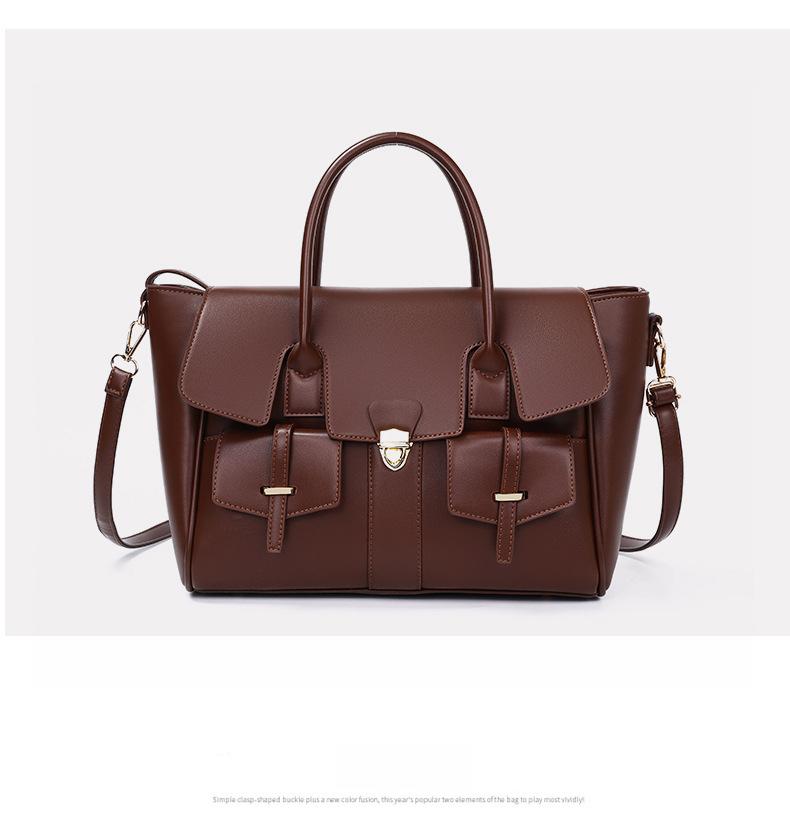 Vintage Handheld Tote Bag, New Large-Capacity Briefcase for Women, Suitable for Business Trips and Commuting