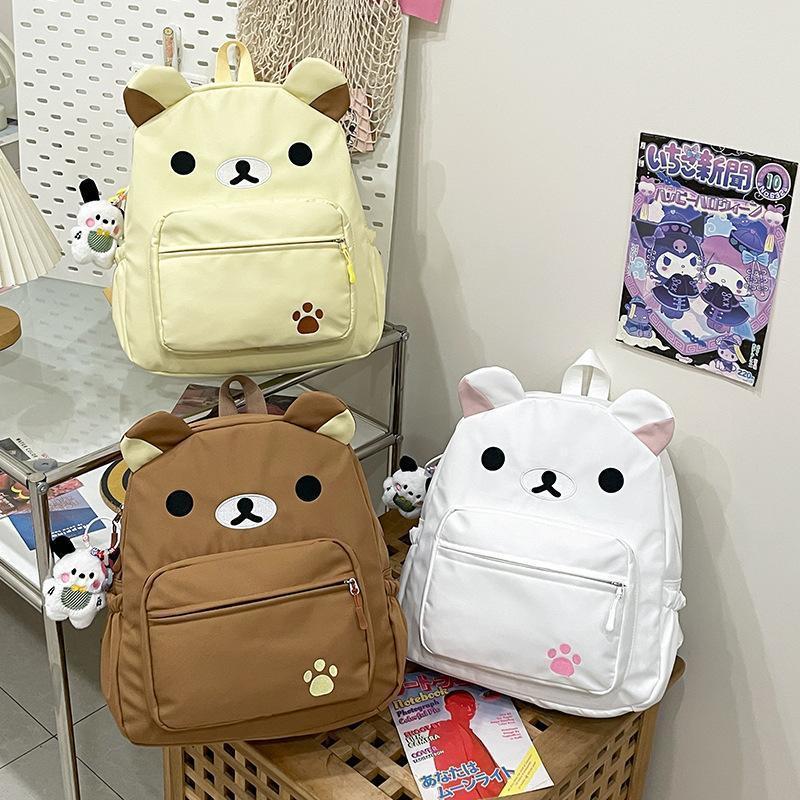 Rilakkuma Backpack Women Anime Relax Bear Student School Bags Girls Boys Outdoor Sport Travel Fashion Rucksack Gift Hot Sales