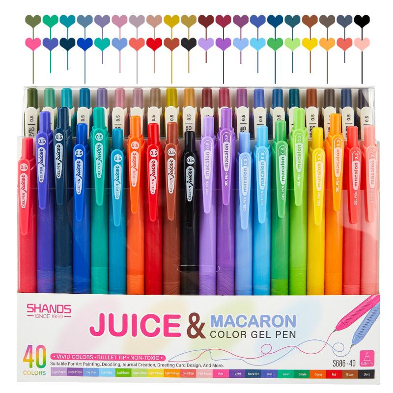 Retractable Gel Ink Pens,0.5mm Extra Fine Point Tip,Journaling Smooth Writing Note Taking Coloring No Bleed & Smear Smudge, Smudge Free for Drawing, Writing,Planner at School