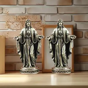 1PCS Handmade Brass God Statue Vintage Style Desktop Decor Cross Border Craft Artwork Small Copper Figurine Home Ornament