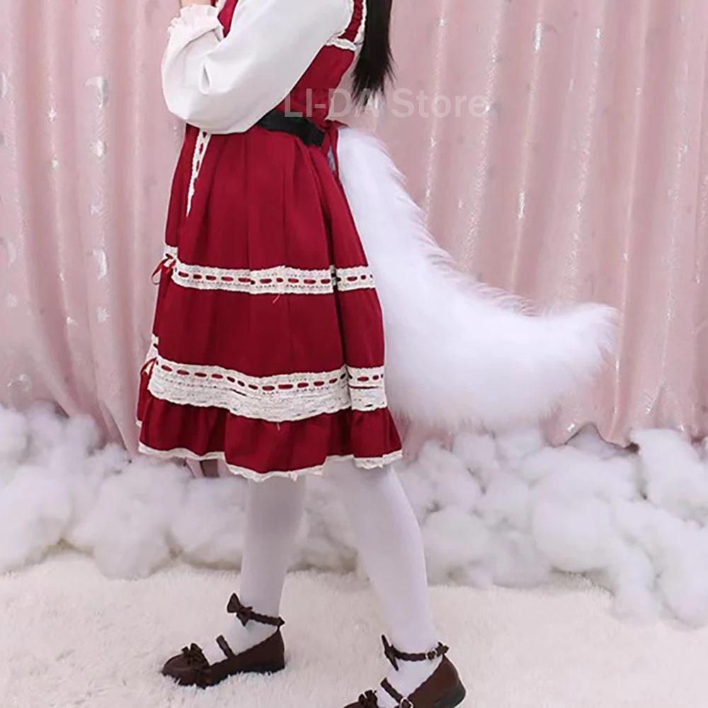 Anime COS Cat Fox Tails Plush Cosplay Big Tails Dog Furry Tail Role Play Party Props Fursuit Tail Halloween Costume Accessories