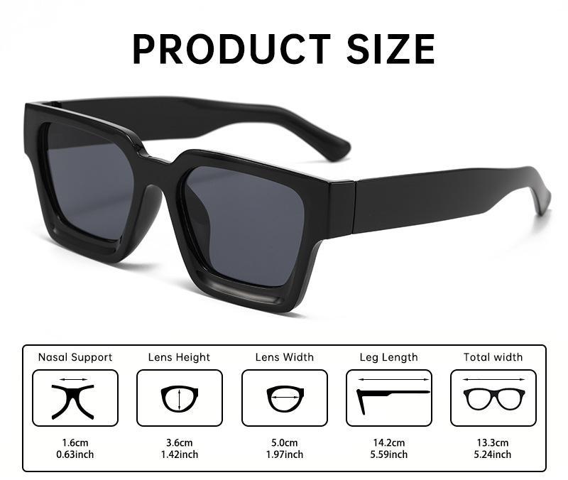3-Pack Retro Square Sunglasses for Men & Women, Black & Translucent Frames with UV400 Protection, Y2K Trendy Stylish Shades Ideal for Summer, Beach, Travel & Streetwear