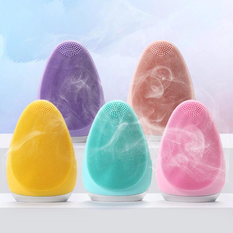 RTS Silicone Spin Skin Scrubber Electric Sonic Facial Brush Cleaner USB Rechargeable Face Cleansing Brush