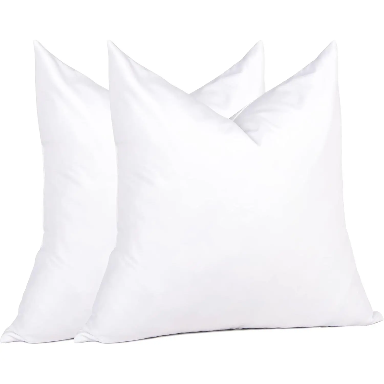 Euro Pillow Inserts 26 x 26 (Pack of 2, White), Down Feather Pillow Stuffer, Premium White Pillows for Bed, Couch and Cushion