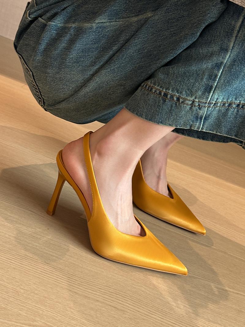 Women's Minimalist Elegant Plain Color Stiletto Heels, Trendy Pointed Toe High Heels, Fashionable Heels for Party & Daily Wear, Classy
