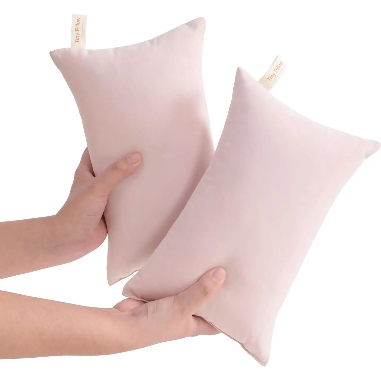 Tiny Pillows, Down Alternative 7"x11" Microfiber Mini Pillow for Travel, Pets, Soft Machine Washable Small Pillows for Neck, Wrist, Lumbar and Knee, Pink