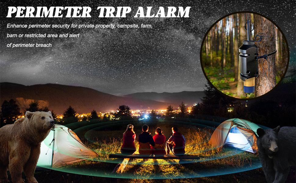 Perimeter Trip Alarm, 12 Gauge Camping Trip Wire Alarm Device, Early Warning Security System for Camping and Property Safety  HARD EDGEHARD EDGE