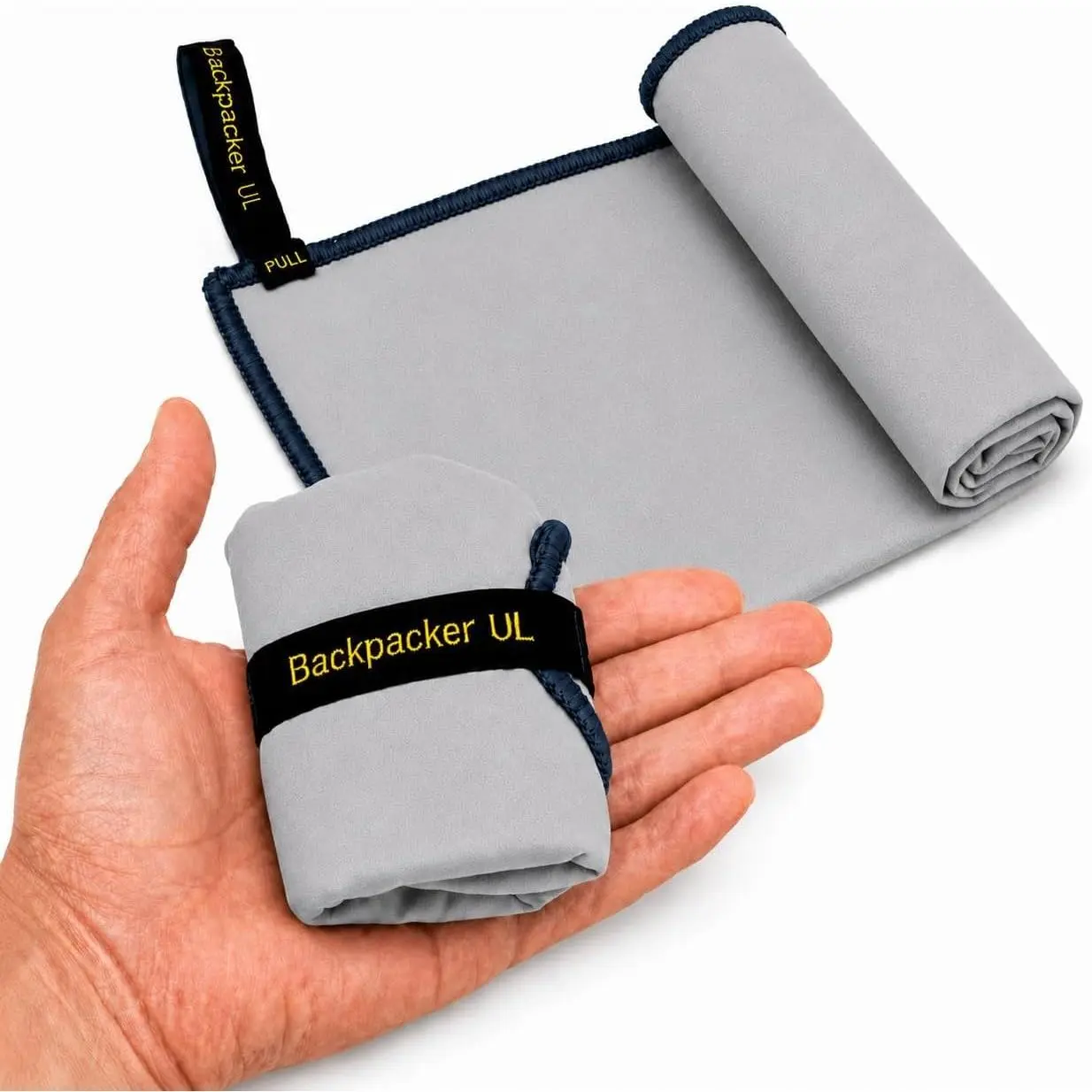 Ultralight Quick Dry Soft Microfiber Fast Drying Hand and Face Towel Wash Cloth for Camping Yoga Hiking Active Backpacking Small Gray