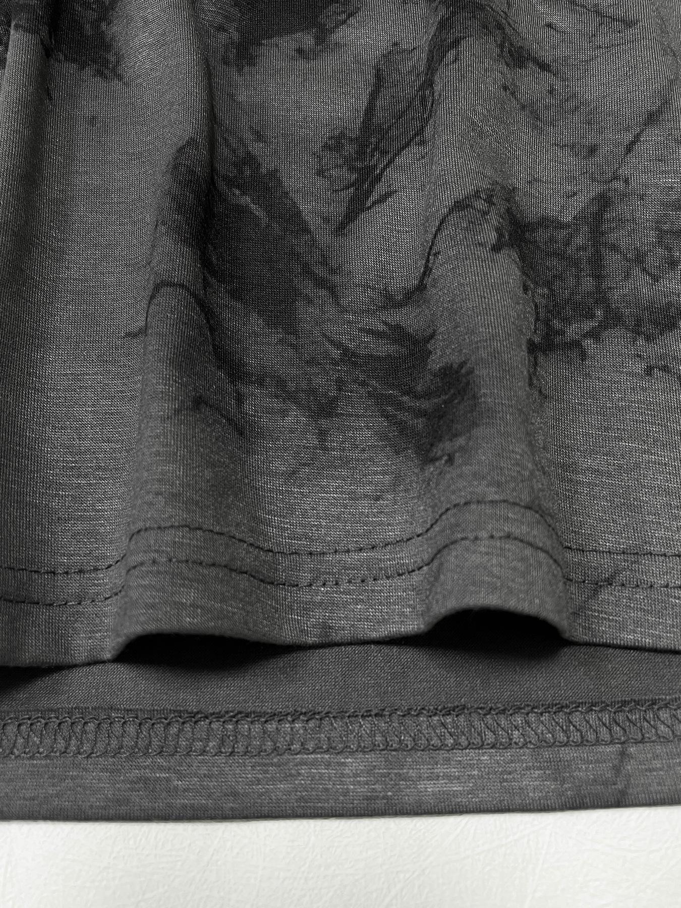 Women's Tie Dye Print Round Neck Tee, Fashion Casual Short Sleeve T-shirt for Daily Wear, Ladies Summer Clothes, Women's T Shirts, Summer Tops, Casual Everyday Wear Clothes for Women, Tshirt, Comfy Fabric, Fit, Womenswear, Casual Loose Tee