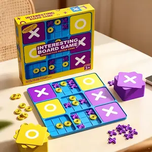 Color Tic-Tac-Toe Board Game, 2-Player Educational Brain Toy To Improve Hand-Eye Coordination, Portable Parent-Child Family Game, Holiday Gift For Christmas, Easter And Back-To-School