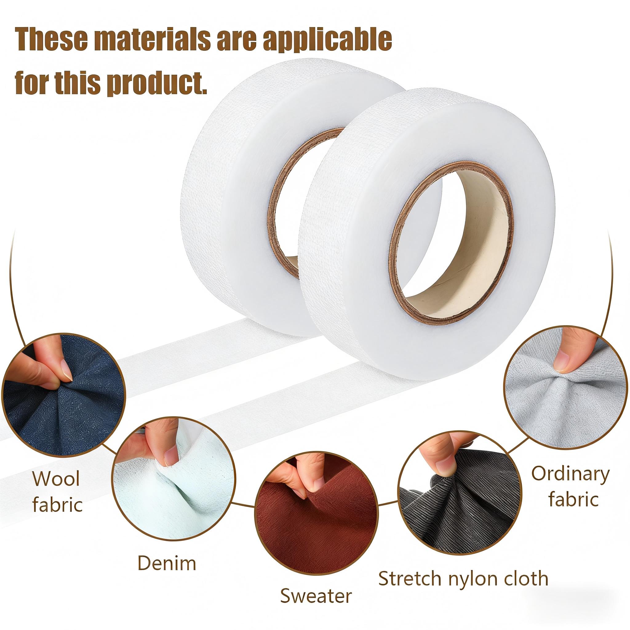 Iron-On Hemming Tape Buy 1 Get 1 Free No-Sew Fabric Adhesive for Pants Quick Fix White