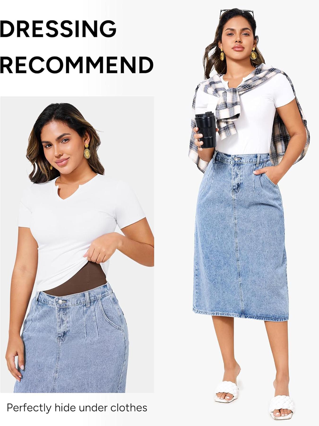 Women's Shapewear Panties High Waist Soft Seamless Comfortable Control Panel Front Button Design Lightweight Invisible Fit All Seasons Casual Style