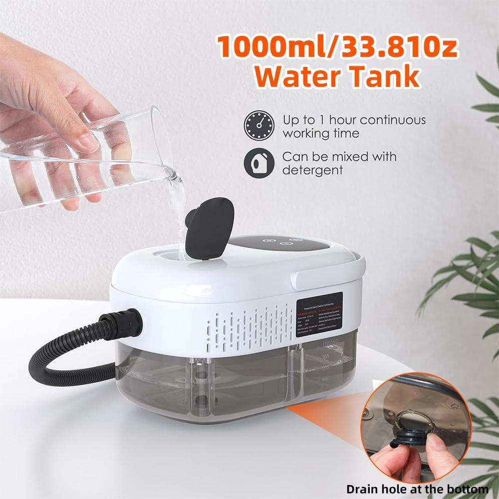 1500W Handheld Steam Cleaner, 50 PSI High-Pressure Steam, 1000ml Tank, 6-Level Adjustable, 105°C/221°F Fast Heat in 15s, Portable Multi-Surface Steamer with 16-Piece Kit 1500W Handheld Steam Cleaner, 50 PSI High-Pressure Steam, 1000ml Tank, 6-Level Adjustable, 105°C/221°F Fast Heat in 15s, Portable Multi-Surface Steamer with 16-Piece Kit