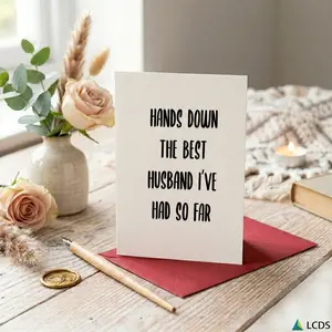 1pc Multi-functional Greeting Card and Gift Card Romantic Husband Love Message Print Suitable for Holiday Gifting Daily Use All-season Celebrations