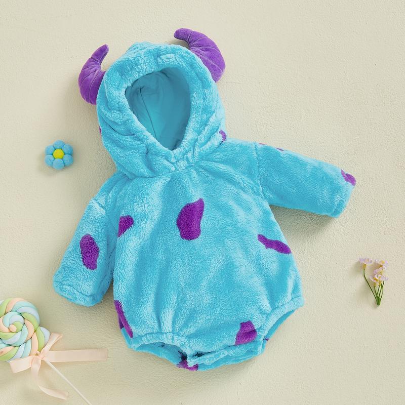 Baby Boys Girls Animal Costume Flannel Rabbit Costume Role Play Hooded Long Sleeve Pajamas Rompers Cosplay Jumpsuits Baby Costumes Cute Animal Outfit Funny Monster Costume Gift