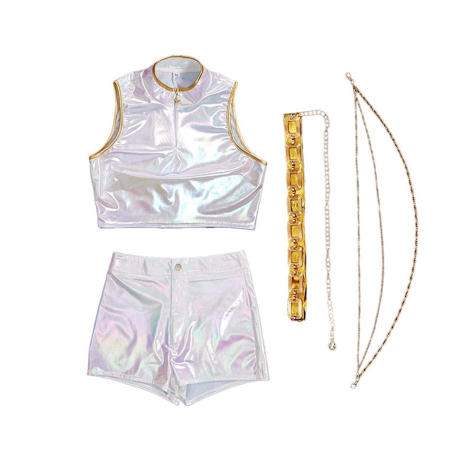 Halloween Dance Costume and Music fashion Style Cosplay Set |               3-piece Performance Set Children's Party Suitable for Ages 3-12