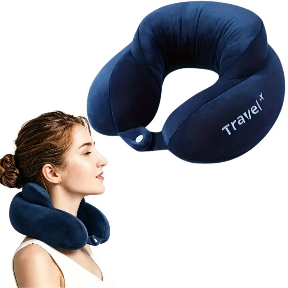 U-Shaped Travel Pillow, Neck Support Cervical Pillow, Airplane U-Shaped Pillow, Sleeping for Travel and Daily Use Airplane Pillow for Traveling Office Portable U-Shaped Neck Pillow Suitable for Naps and Travel Support