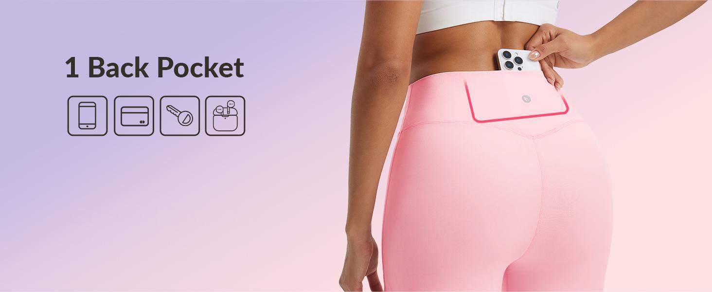 Baleaf Womens 5 Inch Biker Shorts High Waisted Tummy Control Workout Spandex Shorts V Back Yoga Athletic Bottoms with Pocket for Gym Running