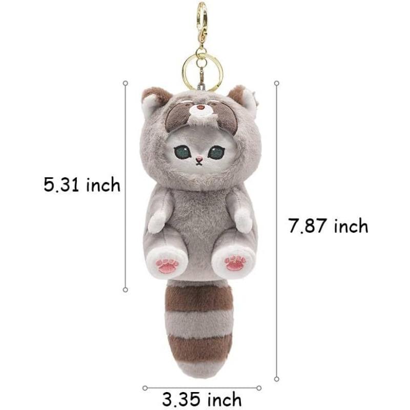 One four styles of optional cute animal keychain 5-inch plush backpack accessories, four styles of optional pendant cute keychain gift