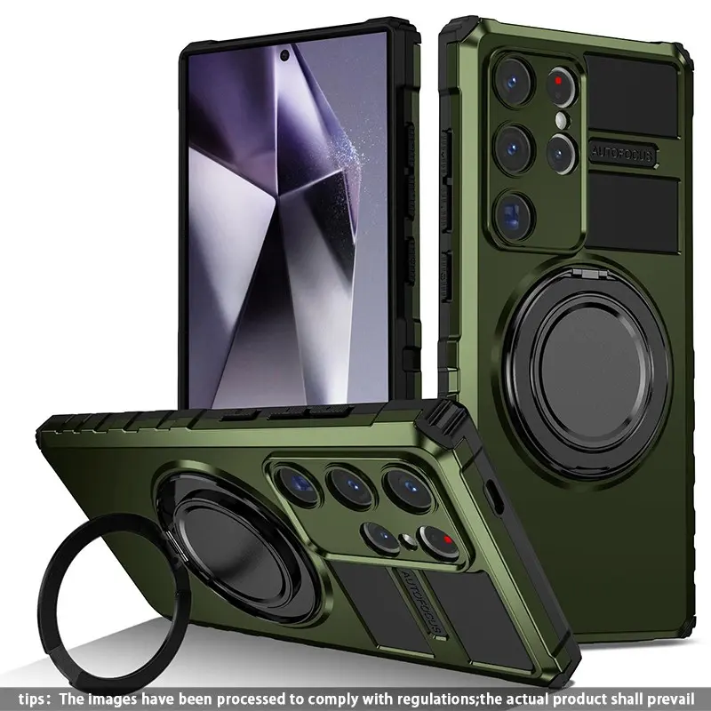 Creative 360 Degree Rotating Car Ring Magnetic Stand Holder Anti-Drop Protective Phone Case, Smartphone Accessories, Fits Samsung Galaxy S25 Ultra S24 Ultra S23 Ultra S22 Ultra