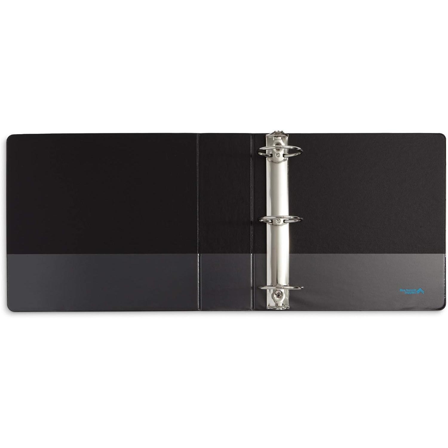 3 inch 3 Ring Binders, Rugged Heavy Duty Design for , Office, and School, Holds up to 625 Sheets of 8.5 Inch x 11 Inch Paper, Black, 4 Pack