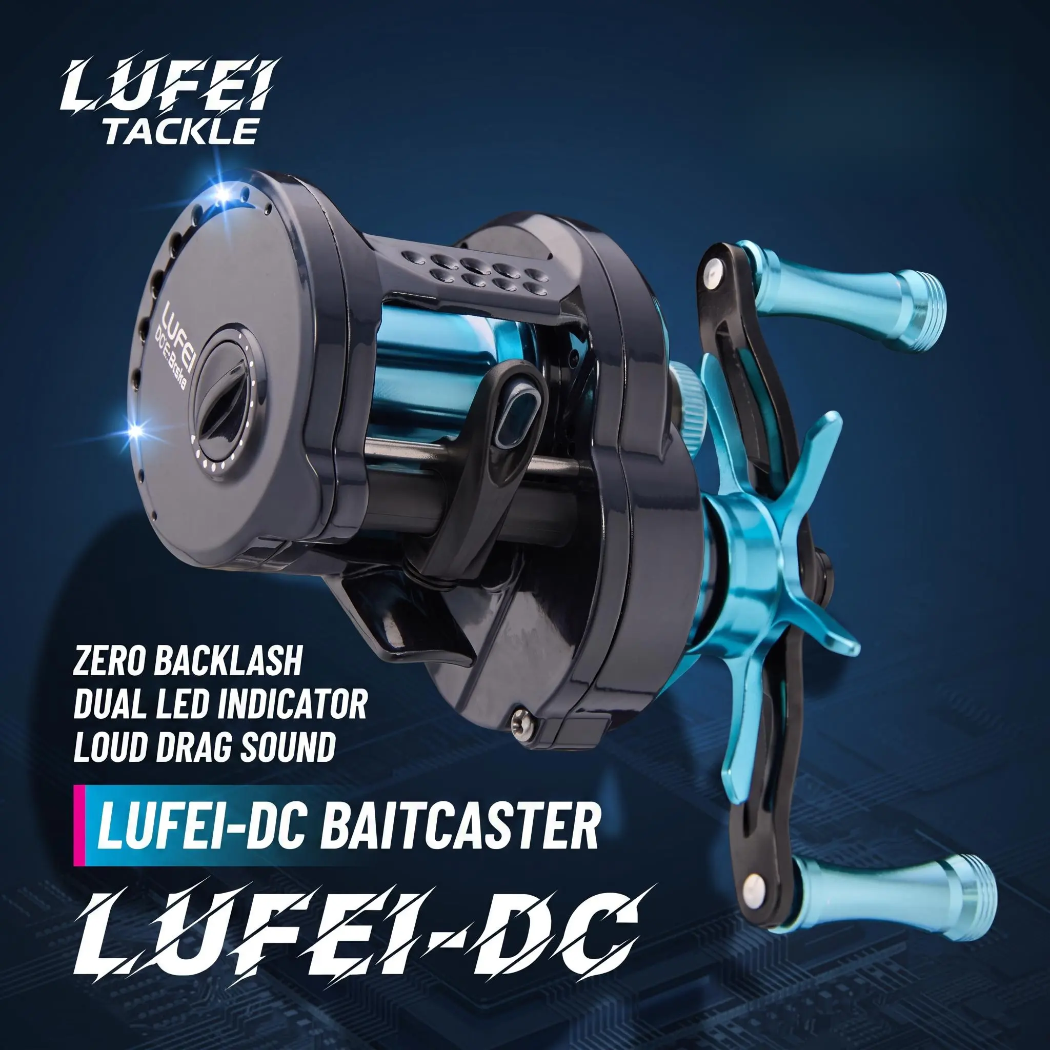 LUFEI DC Drum Fishing Reel| Anti-Backlash Smart Braking System| 162g Ultra Light 7.1:1 High Speed Ratio