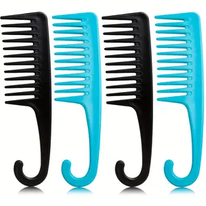 4 Hook-Shaped Combs ( + Blue), Stylish Hair Accessories, Durable Design, Perfect for Daily Use, Ideal Gift Option