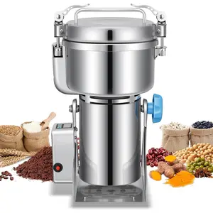Electric Grain  Mill, 1000g   &  , Commercial  Machine for Dry Cereals, Grain, Coffee, Corn, Beans - CE Approved
