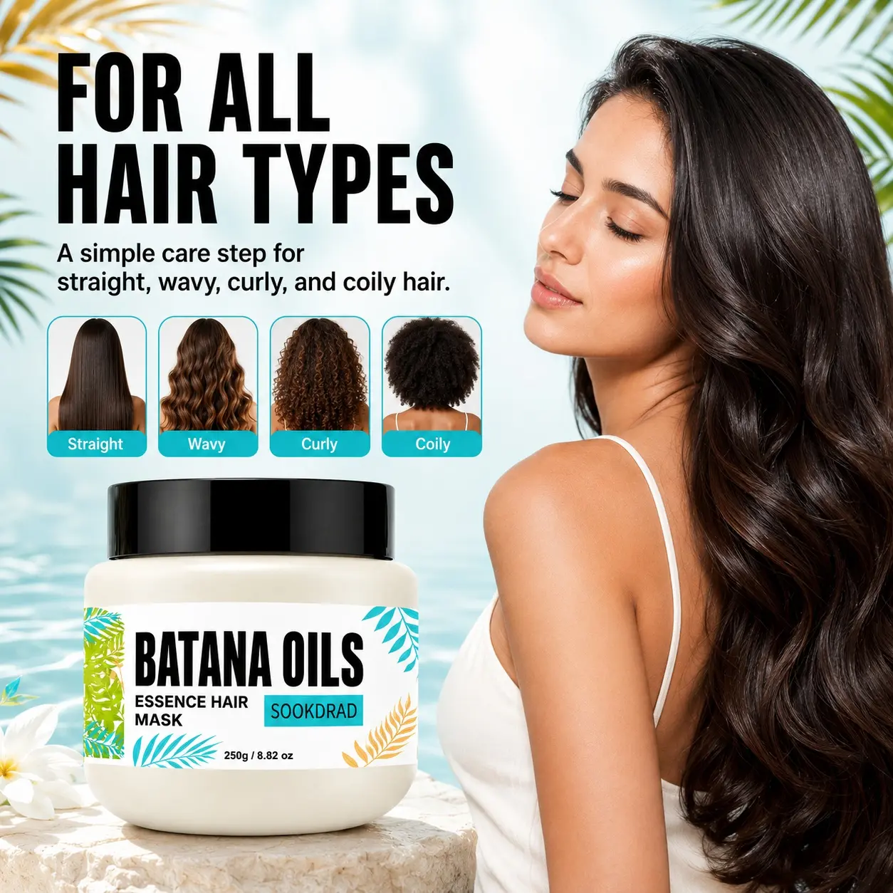 Batana Oils, essence hair mask, hair care, 8.82oz, 250g, Haircare Mask