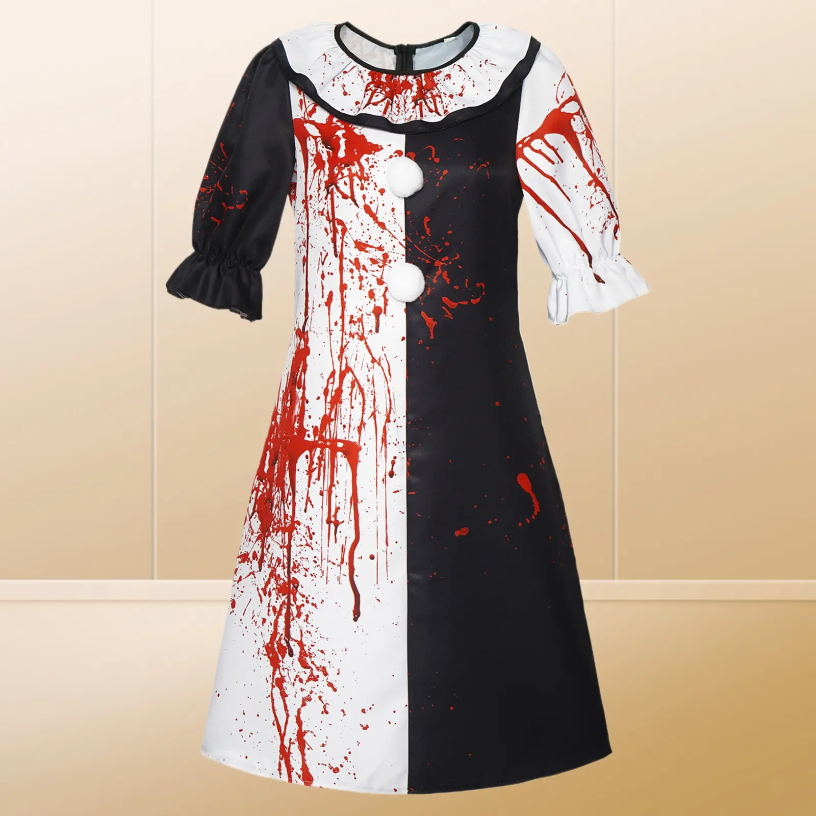 Terrifier Blood‑stained Unisex Cosplay Outfit Stage Costume for Halloween Themed Performances