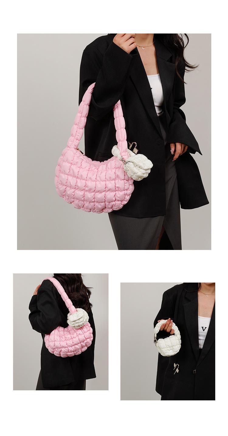 Trendy New Pleated Cloud Bag Mini Coin Purse Pendant Korean Style Storage Bag Portable Decorative All-Match Small Bag Daily Casual Versatile Fashion Accessory Lightweight Easy Carry Simple Stylish Design Perfect For Everyday Use And Outfit Matching