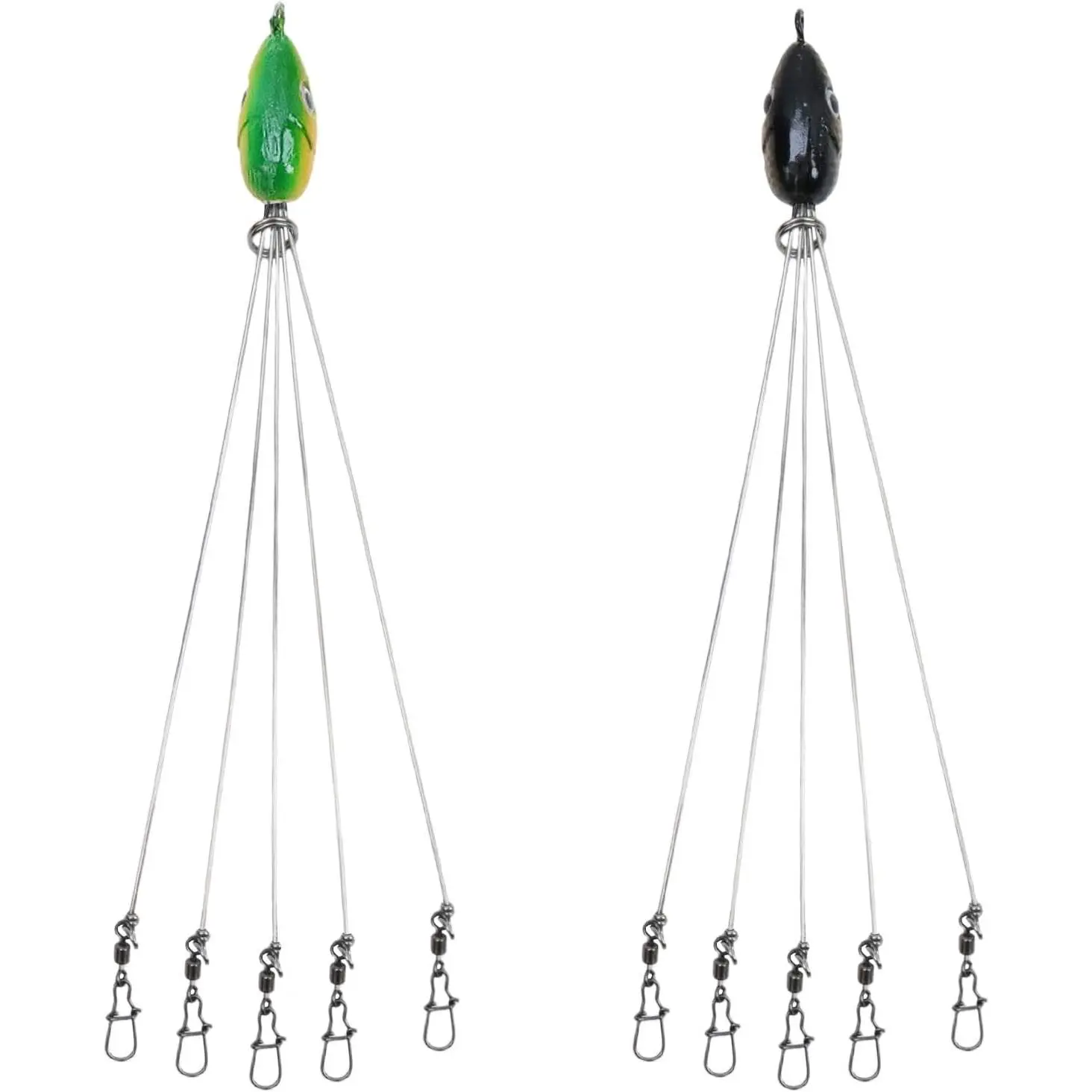 5 Arms Umbrella  kit Alabama  Fishing Lure  Rigs, 2 count | Multi‑Arm Fishing  Rigs for Striper Bass Fishing Trout Perch Walleye Freshwater/ Saltwater Boat Trolling