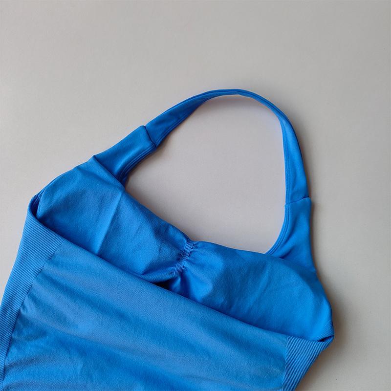 Neck Halter Shockproof Sport Longline Strappy Top Halterneck Vest Gym Support Yoga Gym Workout Seamless  Fitness Sport Bra