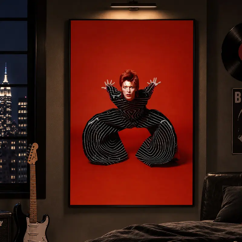David Bowie Poster Ziggy Stardust, Starman Retro Wall Art, Music Print Rock Decor, Music Wall Decor, Vintage Music Poster, Album Cover Art, Rock and Roll Wall Art, Glam Rock Decor, Music Lover Gift, Record Collector Decor