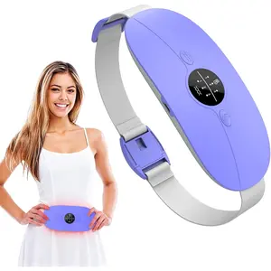 Purple Cordless Period Cramp Heating Waist Wrap for Women, 3s Fast Heat Adjustable Menstrual Waist Belt with 3 Heat Levels, 3 Vibration Massage Modes, Type-C USB, Portable Relief for Stomach Aches – Festive Party Favor Goodie Bag Gift