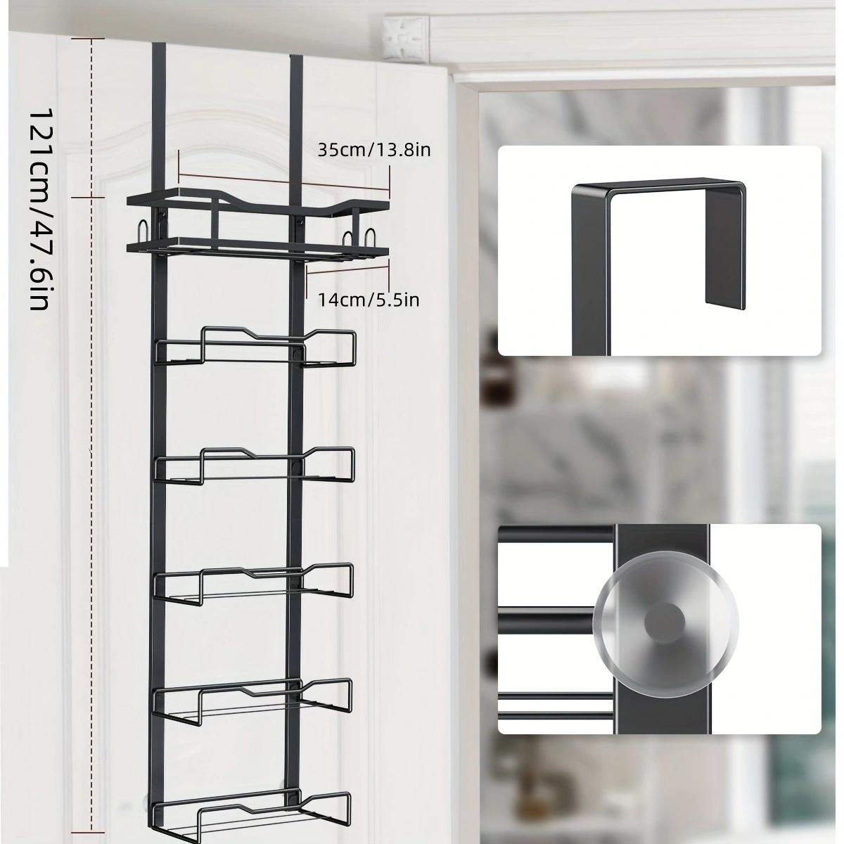 Bathroom Towel Rack, 6-tier Over The Door & Wall Mount Towel Storage Organizer, Bathroom Organizer Supplies, Towel Holder for Small Bathroom, Camper, RV, Bathroom Essentials Accessories #GLOBAL PICKS